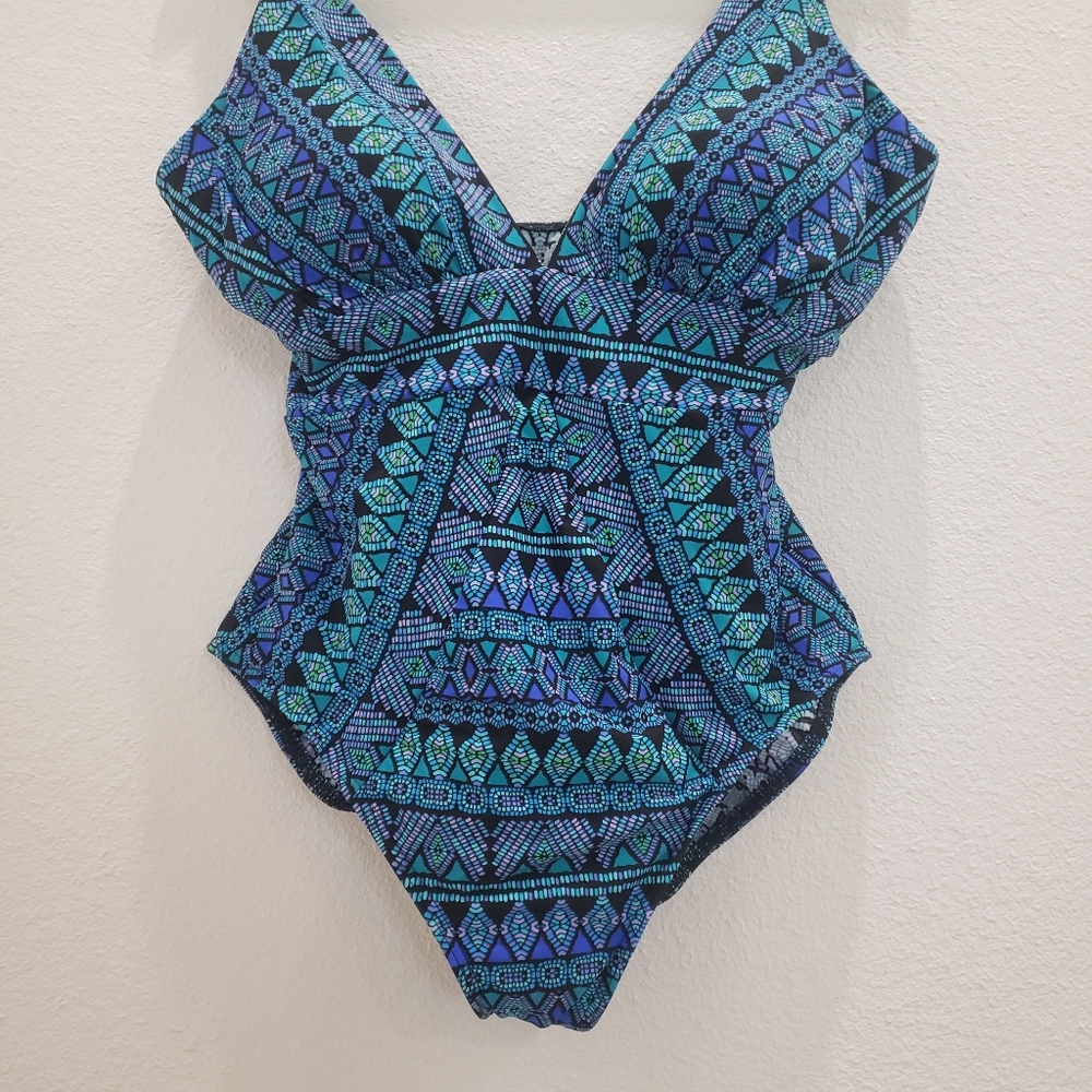 Miraclesuit Gypsy Odyssey  One Piece Swimsuit Size 16 - Picture 5 of 8